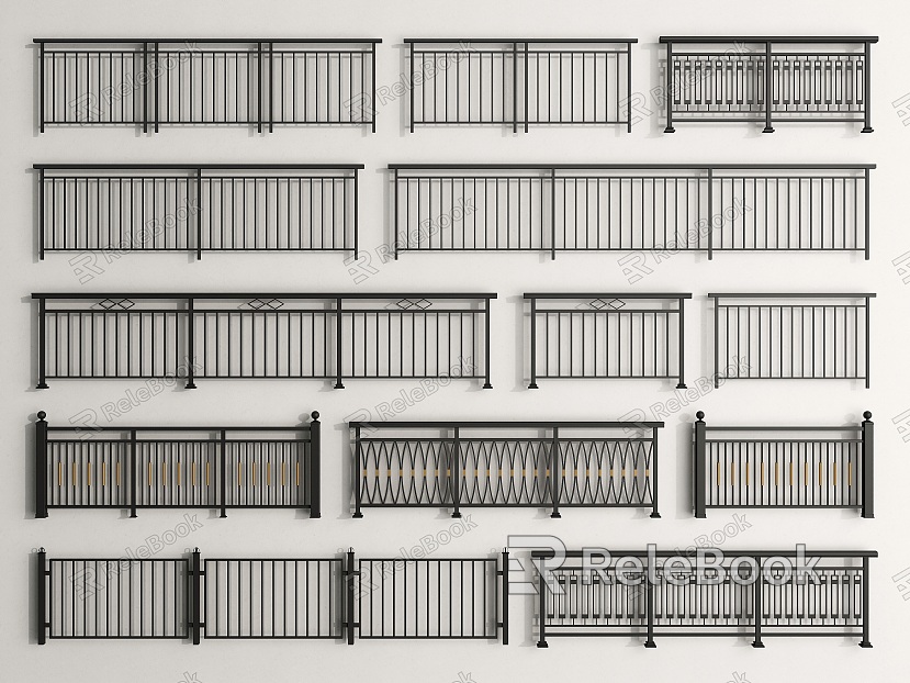 Modern Guardrail Railing Guardrail Fence model