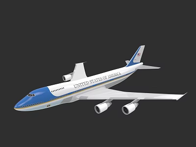 United States Air Force Military Aircraft As Strategic Weapon System With Blue White Livery 3d model