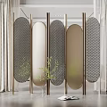 Light Luxury Screen Partition 3d model