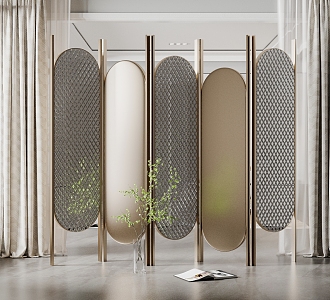 Light Luxury Screen Partition 3d model