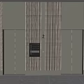 modern elevator hall 3d model