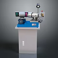 Industrial Grinding Machine With Motor Grinding Wheel Blue Tabletop And Cabinet Base Lamp
