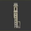 Clock Tower Architectural Model Kit With Bell Tower Design Inclined Roof And Detailed Structure