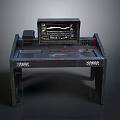 Vintage Black Arcade Machine With Screen Control Panel And Sparks Design 3d model