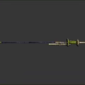 Antique Decorative Sword With Metal Blade Purple Velvet Scabbard And Gold Green Hilt