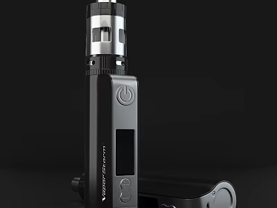 Black Modern Vaping Device As Daily Life Product With Digital Display And Control Button 3d model