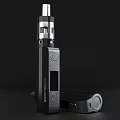 Black Modern Vaping Device As Daily Life Product With Digital Display And Control Button