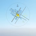 Aerial View Planning of Modern Residential Complex With High Rise Buildings and Central Green Space