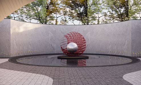 Modern Urban Sculpture 3d model