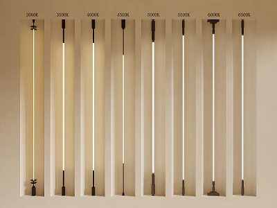 Different Color Temperature LED Light Strips With Warm To Cool White Illumination 3d model