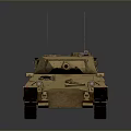 Desert Camouflage Modern Main Battle Tank With Turret Cannon Tracks And Antenna