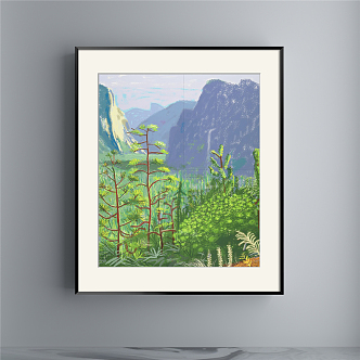 modern landscape painting decorative painting 3d model