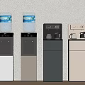 Modern Standing Kitchen Appliances Water Dispensers And Coffee Makers In Various Colors