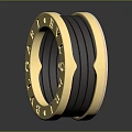 Three Colored Metallic Rings With Decorative Letters As Household Accessories
