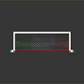 Home Soccer Goal With White Frame Green Red Base And Net For Daily Use