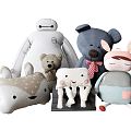 Modern Toy Doll Big White Doll Bear Doll Plush Toy Pillow Children's Toy 3d model