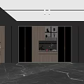 Elegant Contemporary Wine Cabinet Design With Glass Shelves And Wine Bottle Storage