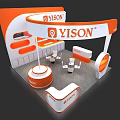 YISON Exhibition Booth Modern Design with Brand Logo and Display Elements