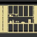 Modern Wine Cabinet With White Glass Doors And Warm Lighting In Open Kitchen Design