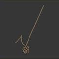 Handmade Braided Rope Hook With Long Rod And Flower Knot Decoration For Household Daily Use
