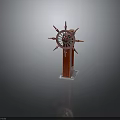 Red Mechanical Steering Wheel Structure With Spokes Axle And Pillar Base