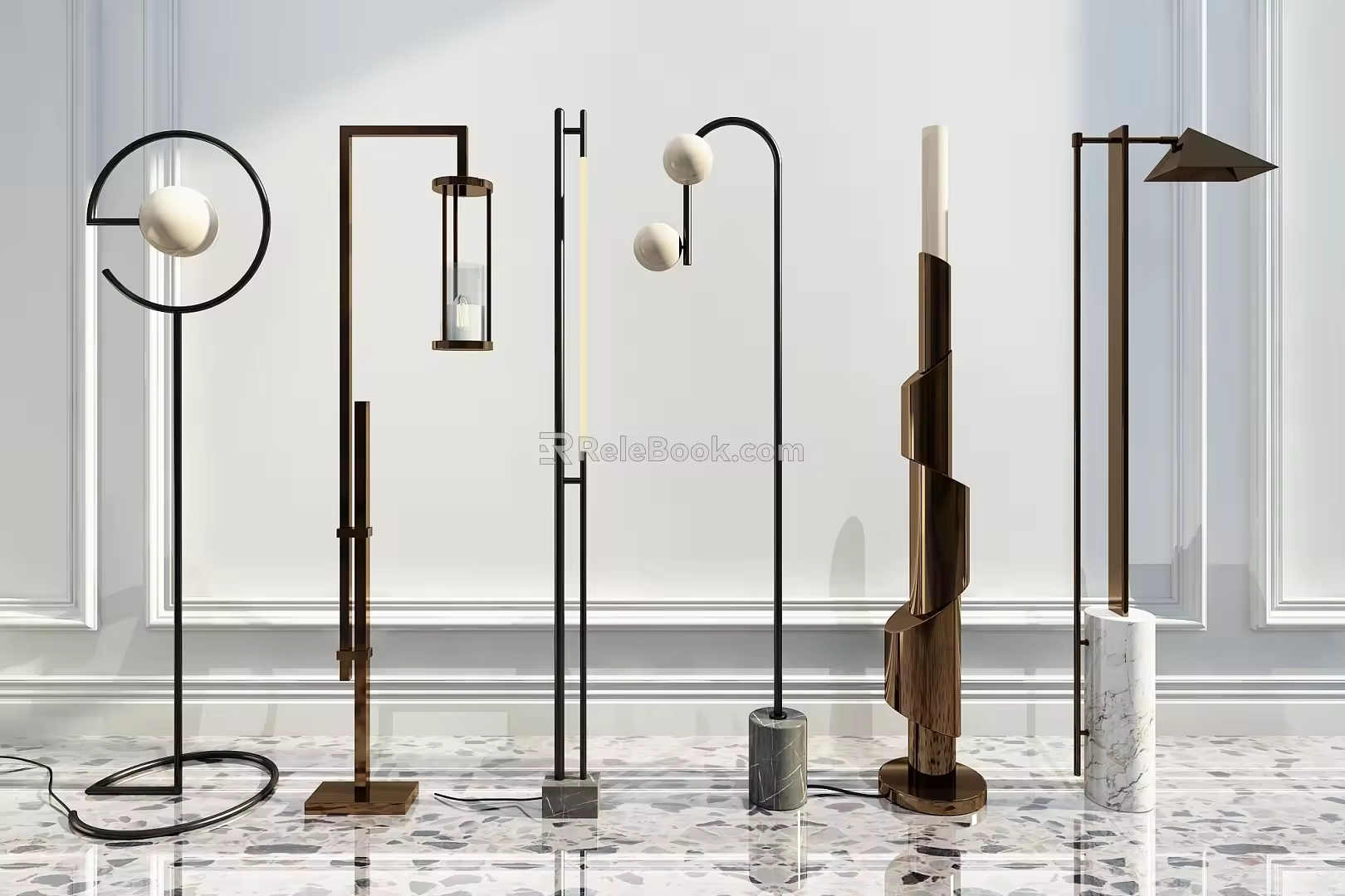 Modern floor lamp 3d model