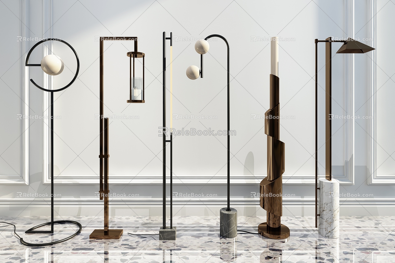 Modern floor lamp 3d model