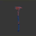 Hardware Tool Axe With Red Head And Blue Red Handle Design