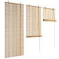 Bamboo Blinds With Natural Material Textured Design For Home Window Decor