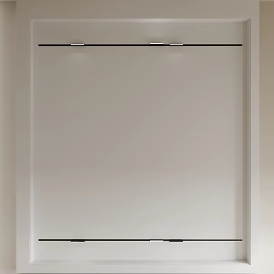 Modern Simple White Ceiling Design With Smooth Surface And Recessed Lighting 3d model