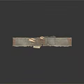 Industrial Metal Shelves Storage Unit With Rolled Items Wooden Crates And Green Boxes