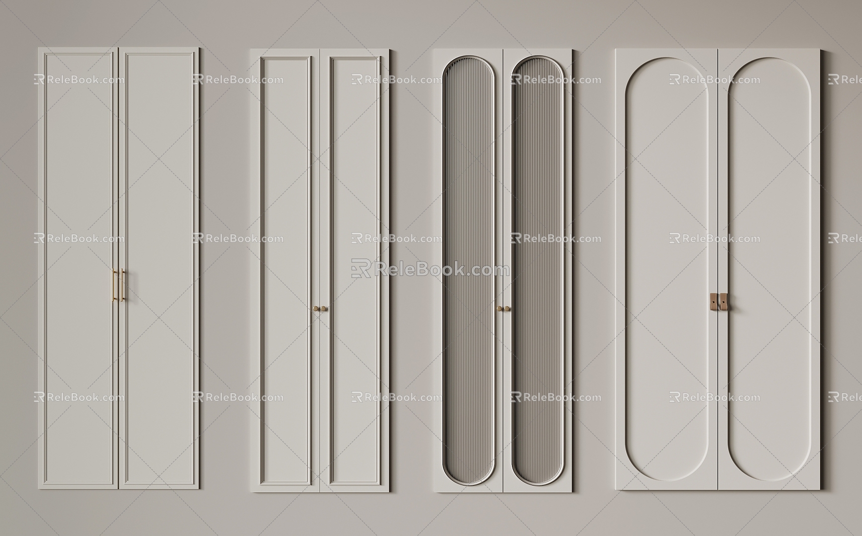 French Cabinet Door 3d model