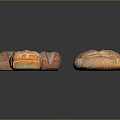 Assorted Freshly Baked Bread With Different Shapes And Striped Patterns