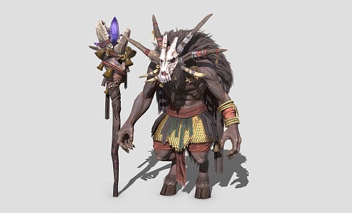 Demon Man Goat Man Shaman 3d model