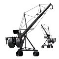 Industrial Mobile Cranes Equipment with Metal Boom Wheels and Control Panel for Construction Sites