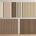 Modern Background Wall Designs With Various Striped Patterns And Wooden Textures 3d model