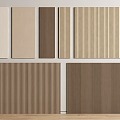 Wall Panel Grille Panel Wood veneer Decorative Panel Solid Board Wood Grille TV Background Wall 3d model