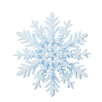 White Snowflake Decorative Ornament For Home Winter Festive Interior Decor 3d model