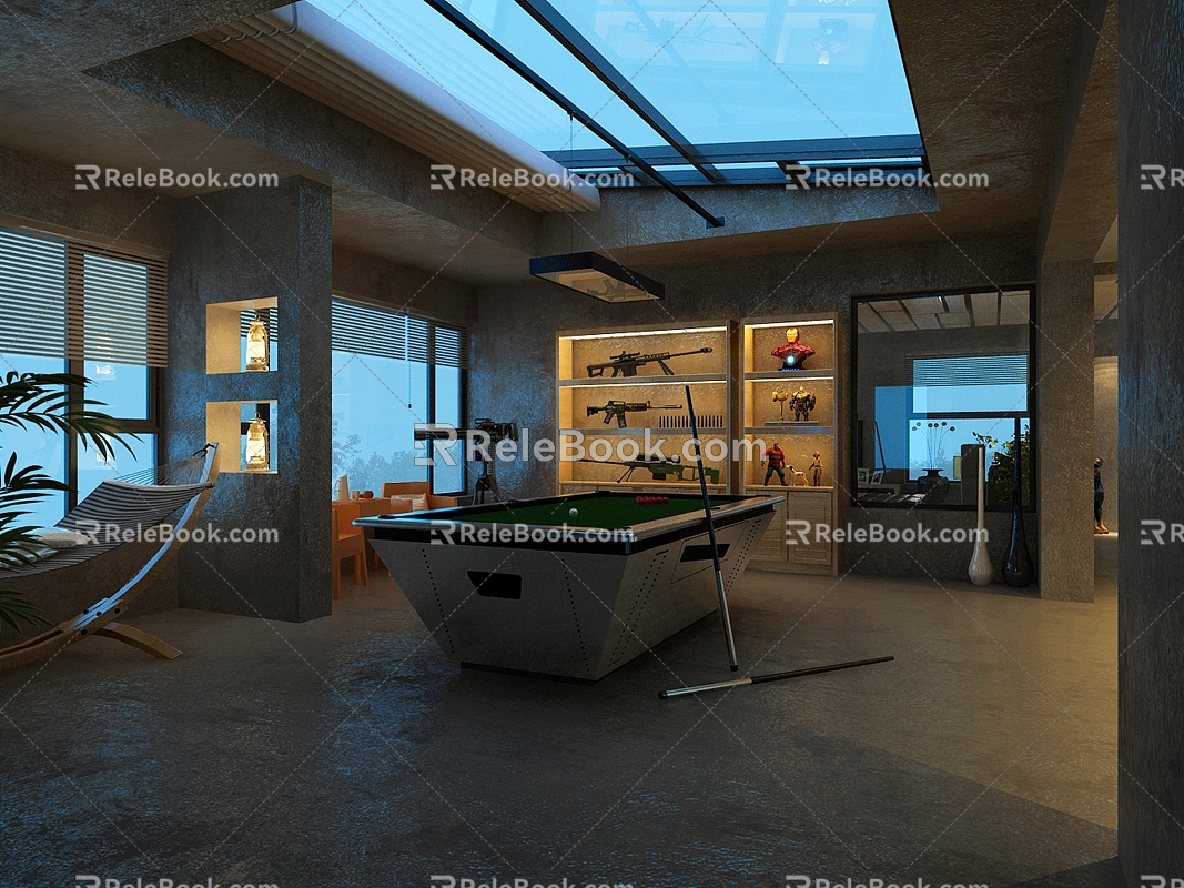 Industrial LFOT Billiard Room 3d model