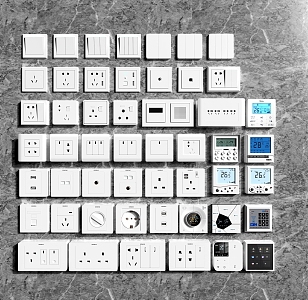 Switch socket intelligent panel 3d model