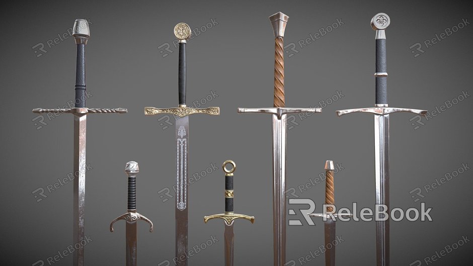 Medieval Swords and Daggers model