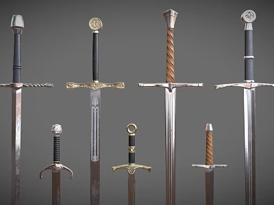 Medieval Swords and Daggers 3d model