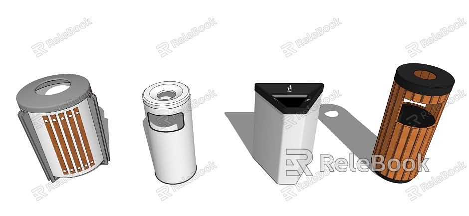 Modern trash can model