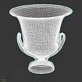 Ancient Greek Style Ceramic Vessel With Two Handles And Mythological Figure Patterns