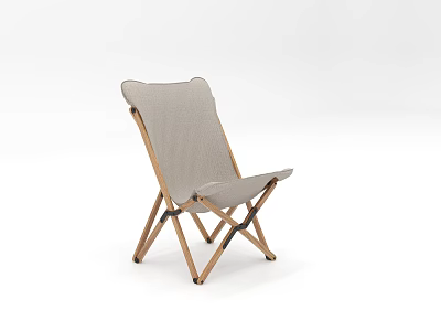 Light Gray Fabric Leisure Chair With Wooden Frame And Modern Design 3d model