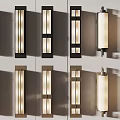 Modern Wall Sconces with Cylindrical Rectangular Designs in Black and Beige 3d model