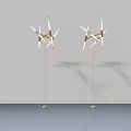 Modern Stylish Floor Lamps With Multiple Arms And Geometric Design In Minimalist Room