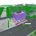 Modern Office Building With Glass Curtain Walls And Riverside Green Roof Design