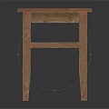Simple Design Wooden Small Table With Square Top And Four Solid Wood Legs
