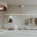 Modern Clothing Store Interior With Stylish Mannequin Hanging Clothes Green Plant Soft Lighting Display Counter